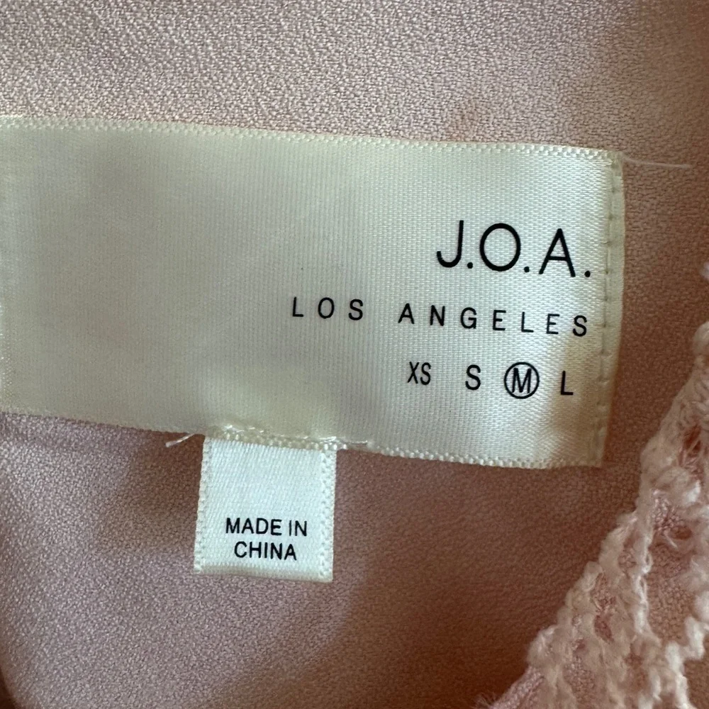 J.O.A. Blush Pink Two Piece Skirt + Top Set, Size M/L